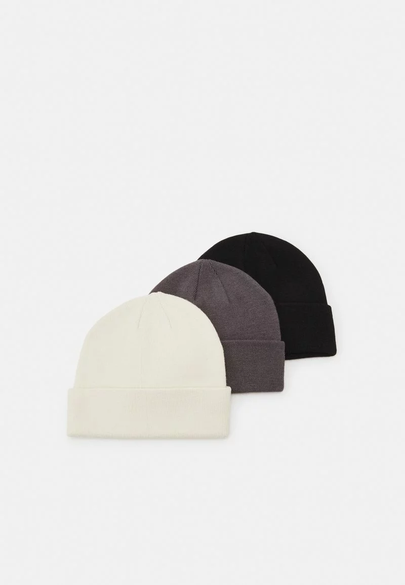 Pier One 3 PACK UNISEX - Berretto - Black/dark Grey/off-white 4 Pier One 3 PACK UNISEX - Berretto - Black/dark Grey/off-white - immagine 2