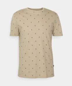 Pier One Uomo T-shirt Con Stampa - Beige