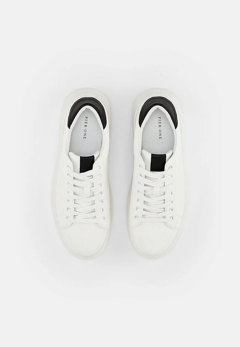 Pier One Unisex Sneakers Basse - White Black 6 Pier One Unisex Sneakers Basse - White Black - immagine 4