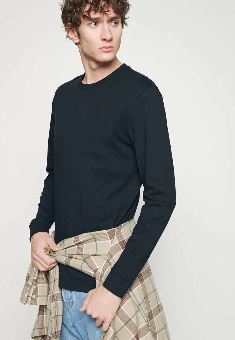 Pier One Uomo Maglietta A Manica Lunga - Dark Blue 6 Pier One Uomo Maglietta A Manica Lunga - Dark Blue - immagine 4