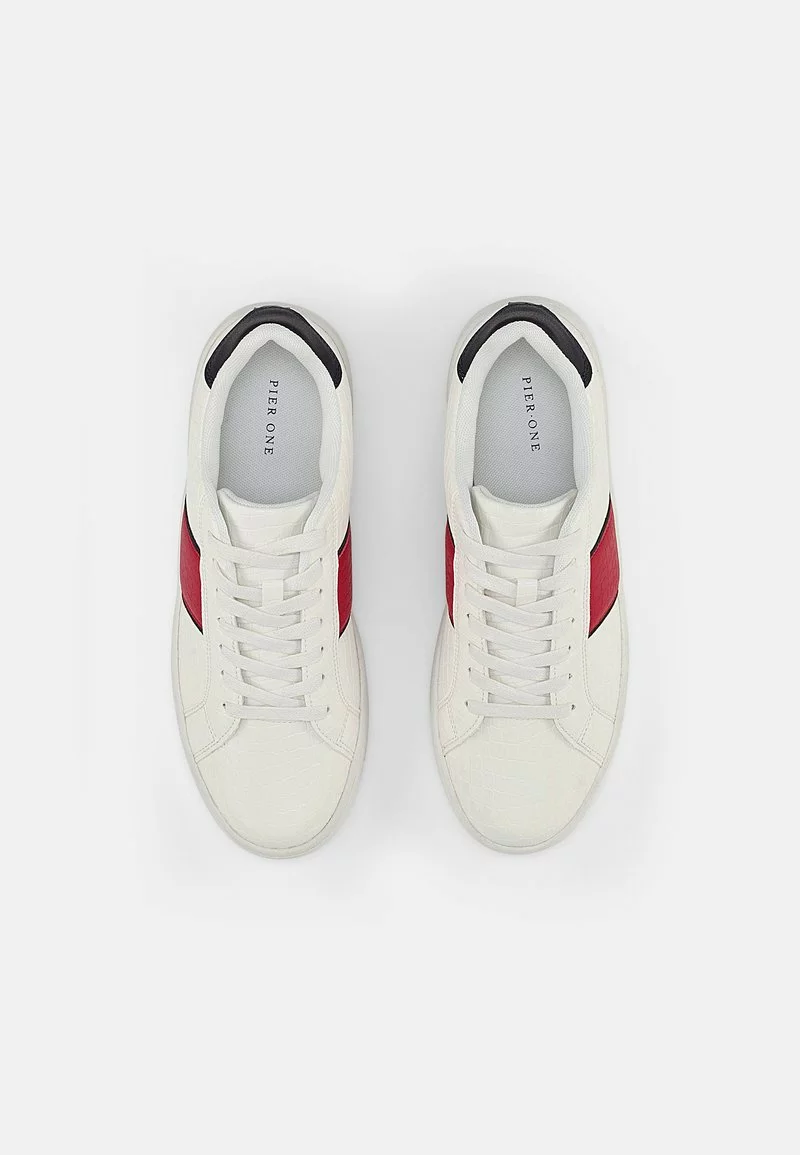 Pier One Unisex Sneakers Basse - White Red 6 Pier One Unisex Sneakers Basse - White Red - immagine 4