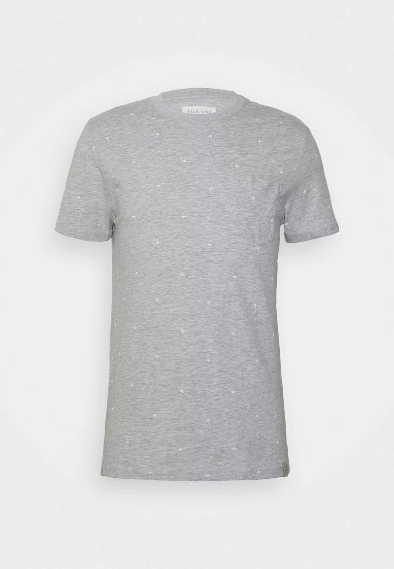 Pier One Uomo T-shirt Con Stampa - Light Grey Melange 3 Pier One Uomo T-shirt Con Stampa - Light Grey Melange