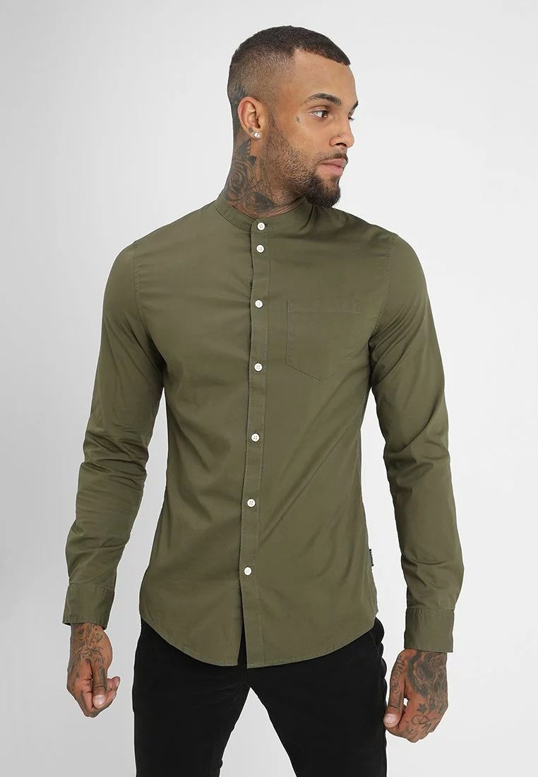 Pier One Uomo Camicia - Oliv 3 Pier One Uomo Camicia - Oliv