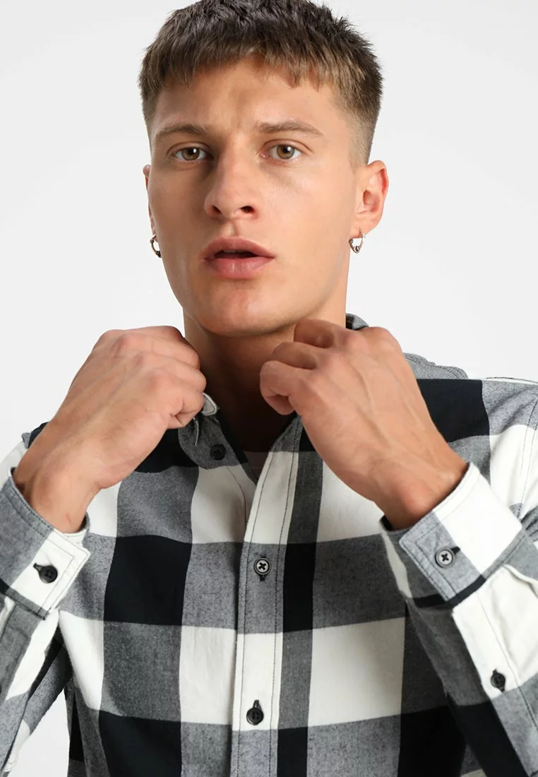 Pier One Uomo Camicia - Black/white 6 Pier One Uomo Camicia - Black/white - immagine 4