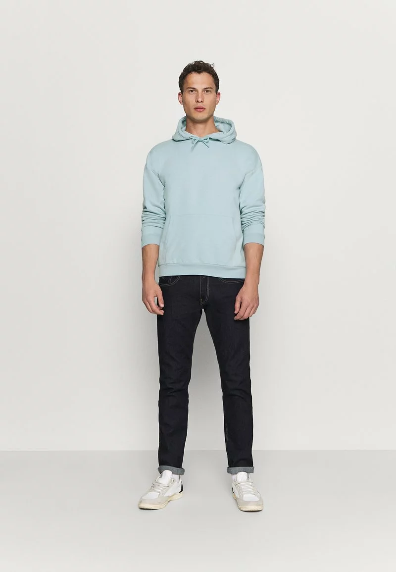 Pier One Uomo PLAIN SKATER HOODY - Felpa Con Cappuccio - Light Blue 4 Pier One Uomo PLAIN SKATER HOODY - Felpa Con Cappuccio - Light Blue - immagine 2