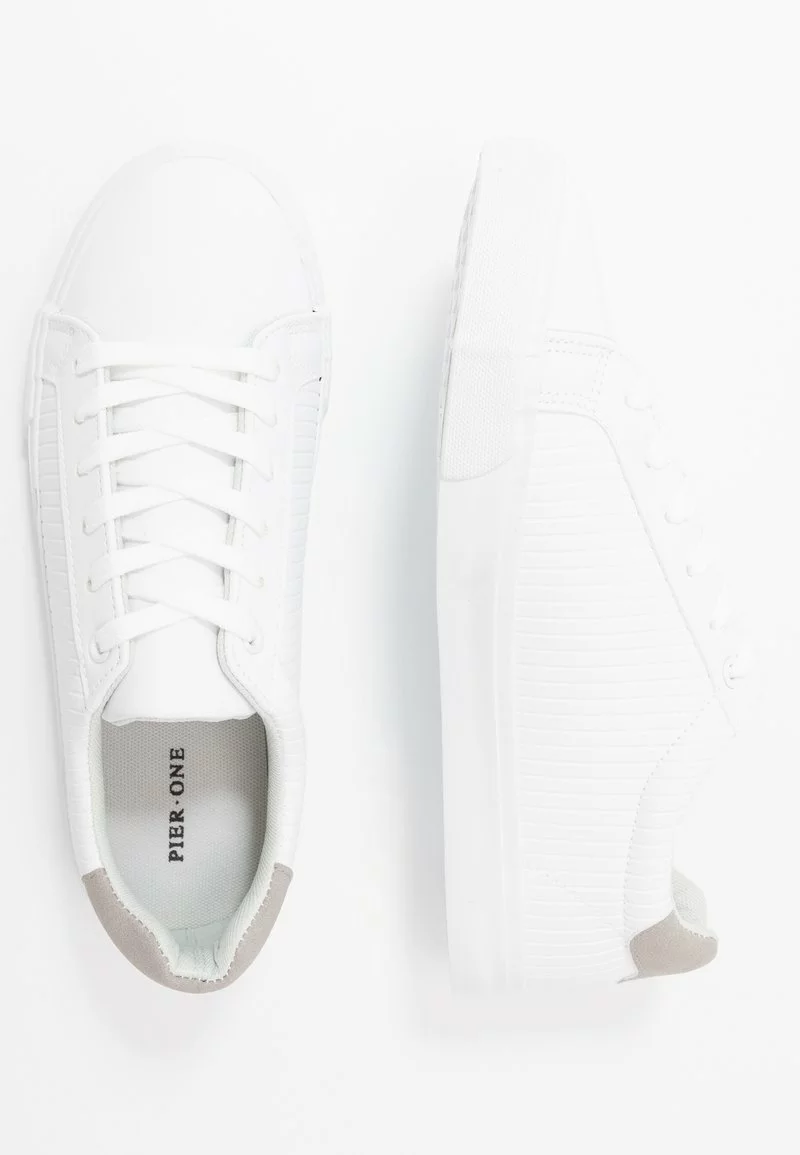 Pier One UNISEX - Sneakers Basse - White/grey 4 Pier One UNISEX - Sneakers Basse - White/grey - immagine 2