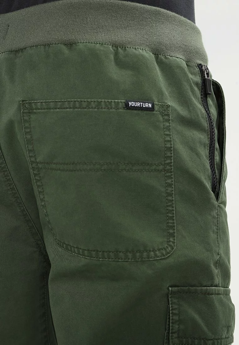 Pier One Uomo Pantaloni Cargo - Dark Green 7 Pier One Uomo Pantaloni Cargo - Dark Green - immagine 5