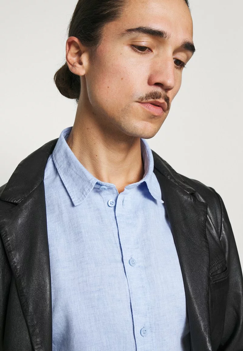 Pier One Uomo Camicia - Mottled Blue 6 Pier One Uomo Camicia - Mottled Blue - immagine 4