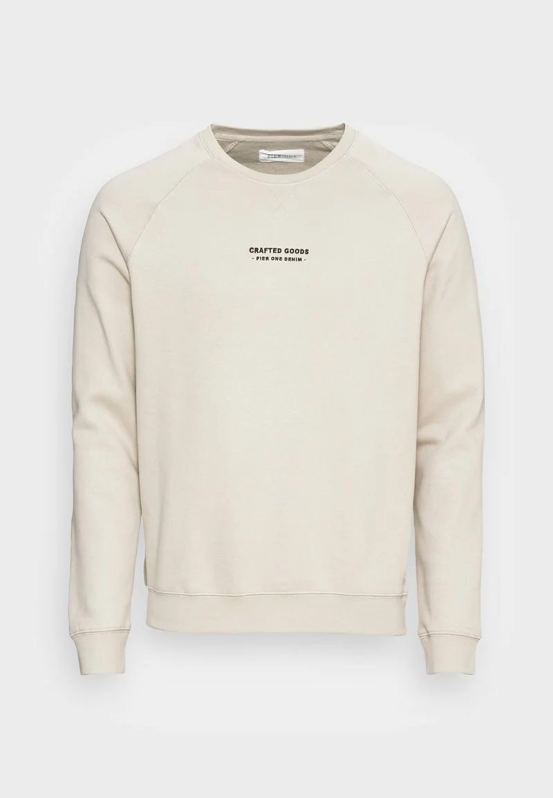 Pier One Uomo CRAFTED GOODS CREW - Felpa - Off-white 6 Pier One Uomo CRAFTED GOODS CREW - Felpa - Off-white - immagine 4